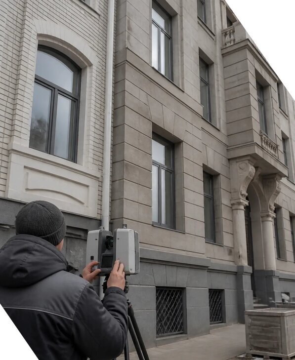 Лазерное сканирование фасадов зданий для обследования в Волгодонске